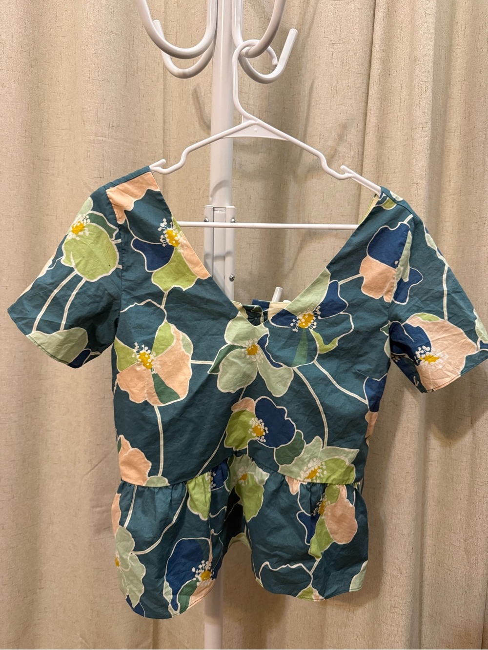 Sezane Floral Peplum blouse size small / size 4
